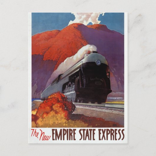 Empire State Express Vintage Poster teruggezet Briefkaart (Voorkant)