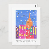 Empire State in Snow briefkaart (Voorkant / Achterkant)