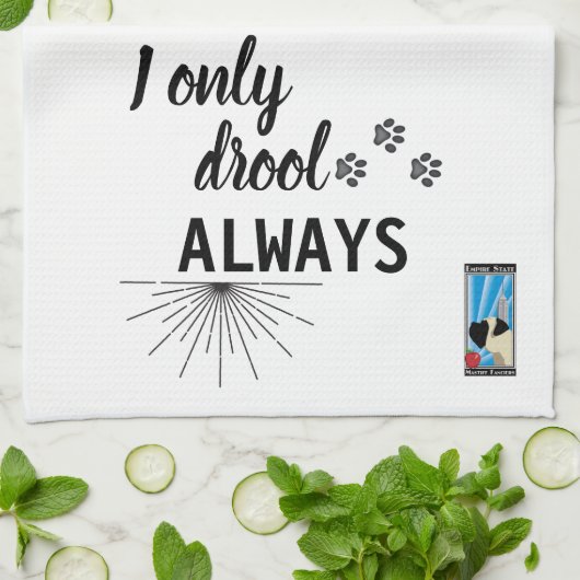 Empire State Mastiff Fanciers Drool Altijd handdoe Theedoek (Gevouwen)