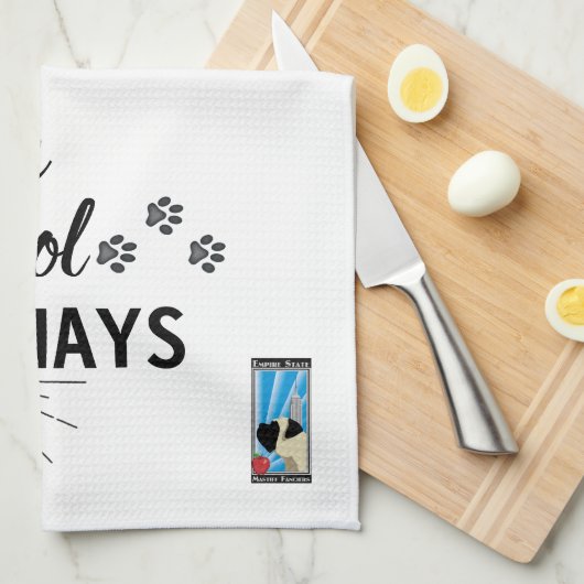 Empire State Mastiff Fanciers Drool Altijd handdoe Theedoek (Quarter Fold)