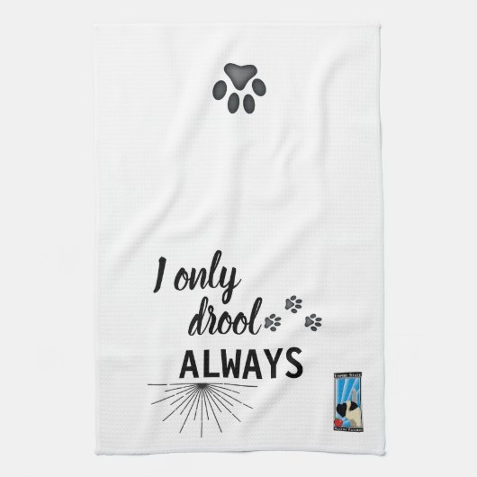 Empire State Mastiff Fanciers Drool Altijd handdoe Theedoek (Verticaal)