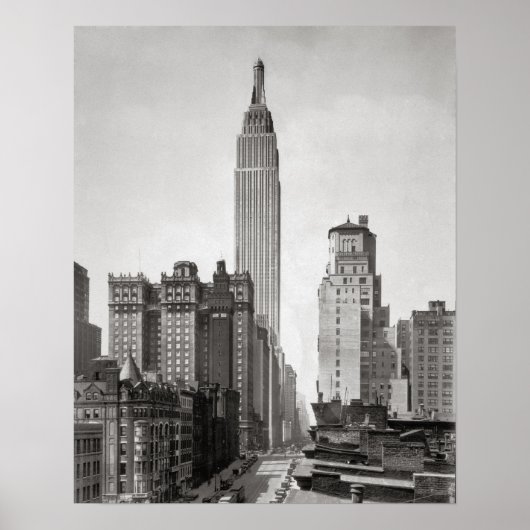 Empire State & Midtown Manhattan, 1931. Antiek Poster (Voorkant)