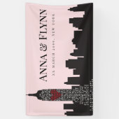 Empire State New York City Skyline Cityscape Party Spandoek (Verticaal)