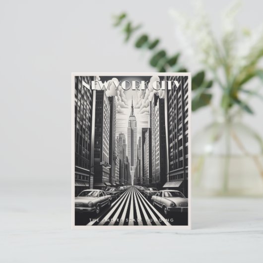 Empire State New York USA Reizen  Kunst Briefkaart (Staand voorkant)