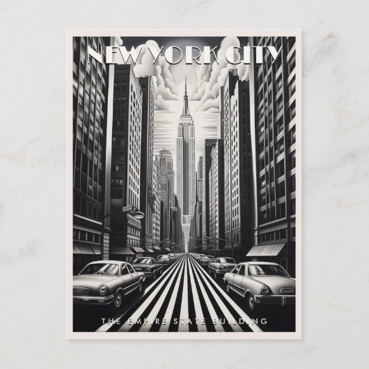 Empire State New York USA Reizen  Kunst Briefkaart (Voorkant)