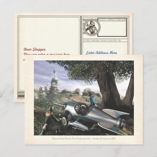 Empire State Patrol Concept Art Briefkaart (Voorkant / Achterkant)