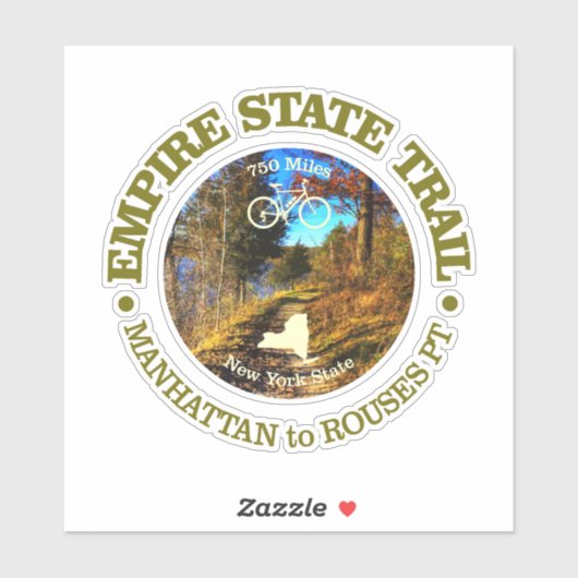 Empire State Trail (fietsen c) Sticker (Vel)