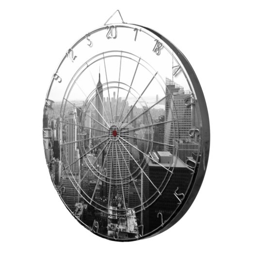 Empire States Building Manhattan Dartbord (Voorkant Rechts)