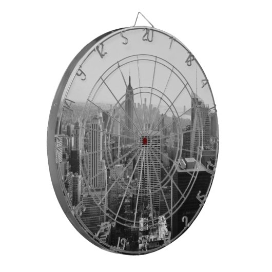 Empire States Building Manhattan Dartbord (Voorkant Links)