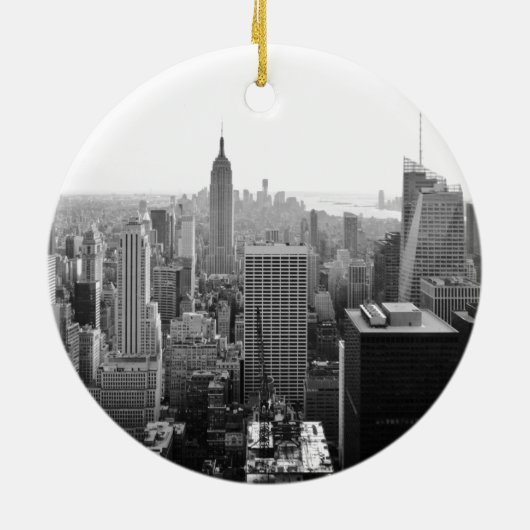 Empire States Building Manhattan Keramisch Ornament (Achterkant)