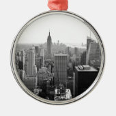 Empire States Building Manhattan Metalen Ornament (Voorkant)