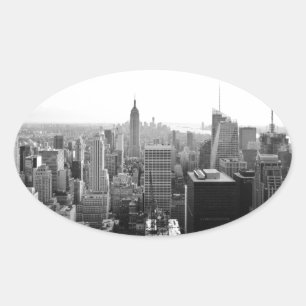 Empire States Building Manhattan Ovale Sticker