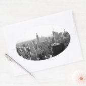 Empire States Building Manhattan Ovale Sticker (Envelop)