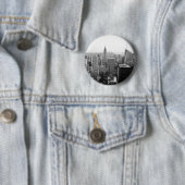 Empire States Building Manhattan Ronde Button 5,7 Cm (In situ)