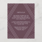 Empire Wedding Guest Details Kaart | Eggplant (Voorkant)