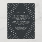 Empire Wedding Guest Details Kaart | Koolstof (Voorkant)