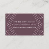 Empire Wedding Website Kaarten | Eggplant (Voorkant)