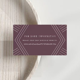 Empire Wedding Website Kaarten | Eggplant