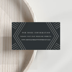 Empire Wedding Website Kaarten Koolstof