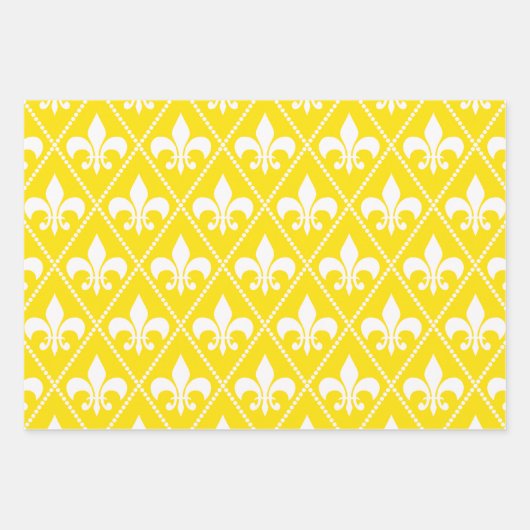 Empire Yellow Fleur de Lis Inpakpapier Vel (Voorkant 2)