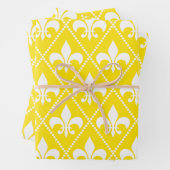 Empire Yellow Fleur de Lis Inpakpapier Vel (In situ)