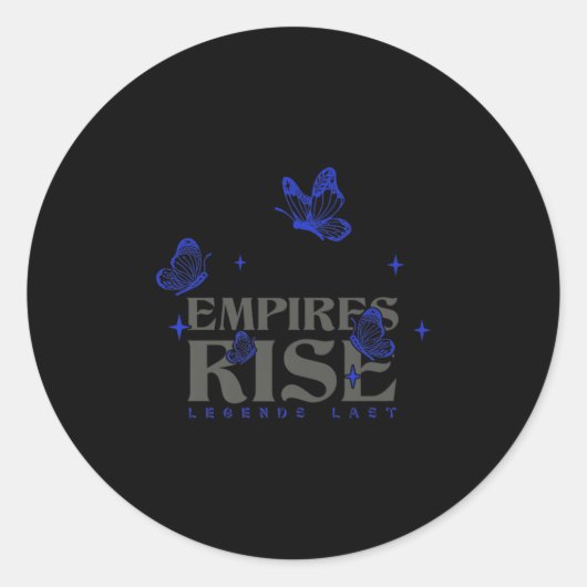 Empires Rise Legend Laatste Inspirerend Vlinder Q Ronde Sticker (Voorkant)