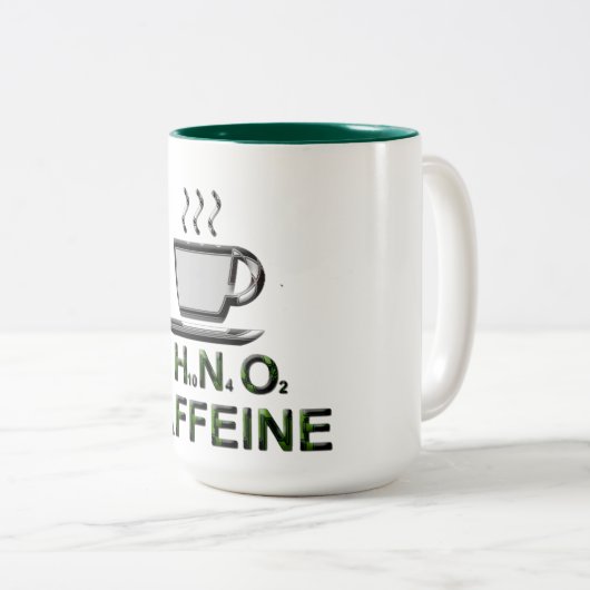 Empirische formule Cafeïne Grappige koffie mok ont (Voorkant rechts)