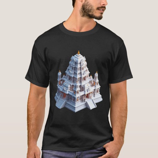 emple Majesty – Symmetrical South Indian Shrine in T-shirt (Voorkant)