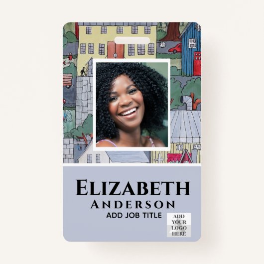 EMPLOYE FOTO BADGE QR Code Barcode Eigenschap (Voorkant)