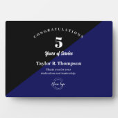 Employee 5 years of service Custom logo blue Fotoplaat (voorkant)