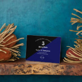 Employee 5 years of service Custom logo blue Fotoplaat (Zijkant)