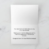 Employee 5th Anniversary Kaart (Binnen)