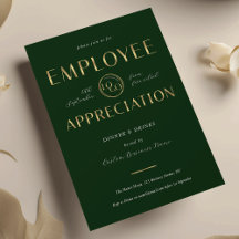 Employee Appreciation Green & Gold Logo Business