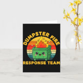 Employee Dumpster Fire Resnse Team Ugly Christmas  Kaart (Gele Bloem)