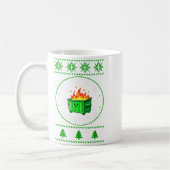 Employee Dumpster Fire Resnse Team Ugly Christmas  Koffiemok (Links)