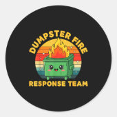 Employee Dumpster Fire Resnse Team Ugly Christmas  Ronde Sticker (Voorkant)