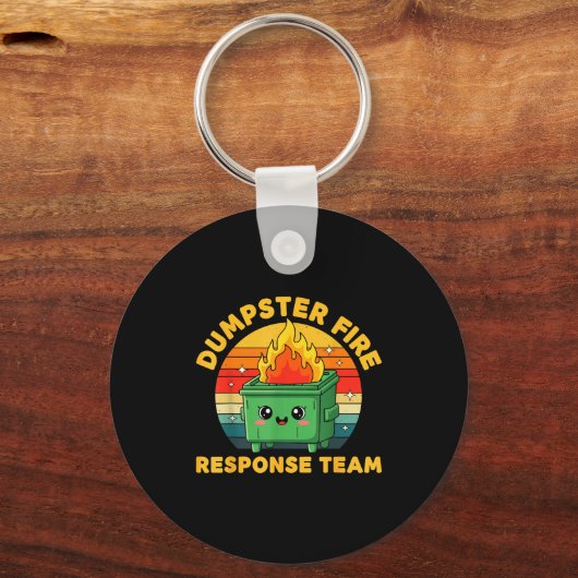 Employee Dumpster Fire Resnse Team Ugly Christmas  Sleutelhanger (Voorkant)