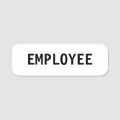 EMPLOYEE Editable Text Naamplaatje (Voorkant)