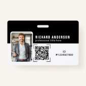 Employee ID Professional Corporate QR Code Badge (Voorkant)