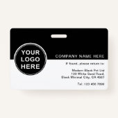 Employee ID Professional Corporate QR Code Badge (Achterkant)