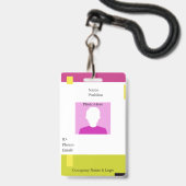 Employee ID Workers Employee Staff Member Badge 3 (Front with Lanyard)