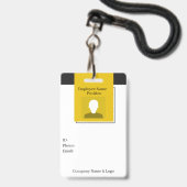 Employee ID Workers Employee Staff Member Badge 4 (Front with Lanyard)