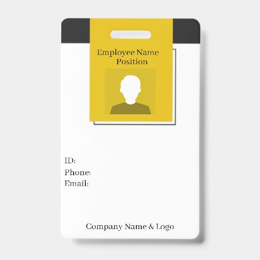 Employee ID Workers Employee Staff Member Badge 4 (Front)