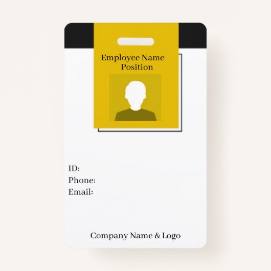 Employee ID Workers Employee Staff Member Badge 4 (Voorkant)