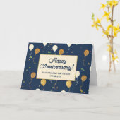 Employee Jubileum Custom Business Gold-look Kaart (Gele Bloem)