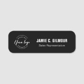 Employee Magnetic Custom Business logo Black Naamplaatje (Voorkant)