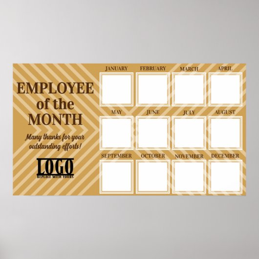 employee of the month 4x4 photo recognition displa poster (Voorkant)
