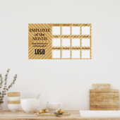 employee of the month 4x4 photo recognition displa poster (Keuken)