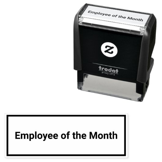 Employee of the Month Business Zelfinktende Stempel (In situ)