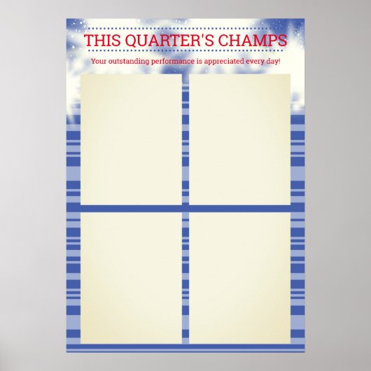 Employee of the month quarterly poster for 8.5x11s (Voorkant)